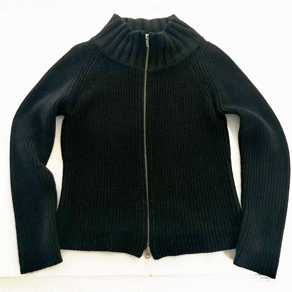 Banana Republic Knit Ribbed Zip-Up Sweater (M)
